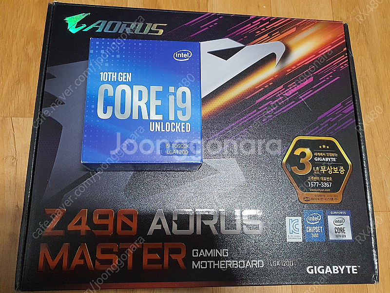 i9 10900k + 기가바이트 z490 AORUS M...--0