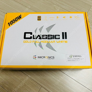 컴퓨터 파워 마이크로닉스 클래식 1050w 80 gold 화이트 풀모듈러 모델 새제품 판매합니다.