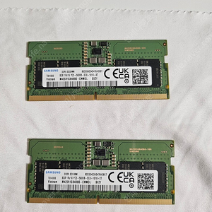 삼성 ddr5 5600 8gb 노트북용 2장 일괄 판매합니다