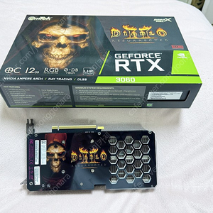 GPU : 이엠텍 지포스 RTX 3060 STORM X Dual OC D6 12GB 디아블로2 레저렉션 박스 포함