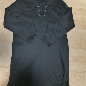 새옷,100(88)/레온비즈 오버핏 여성 기모 롱티셔츠 원피스