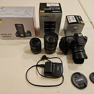 캐논70d / 28mm 1.8 단렌즈/ 17-55mm 축복렌즈/ 18-55mm 렌즈