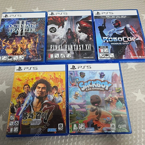 ps5 옥토패스,파판16,로보캅,용과같이7,색보이 일괄판매