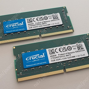 마이크론 Crucial DDR4-3200 8GB RAM 2개 (노트북용) 택포3만