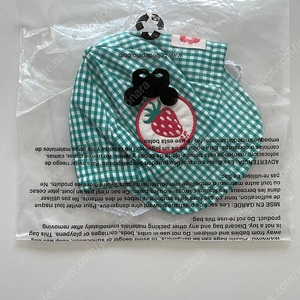 베베드피노 딸기 깅엄체크 모자 새상품