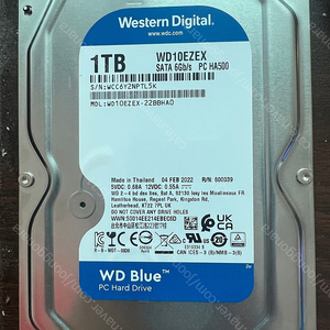 WD Blue HDD 1TB 팝니다.