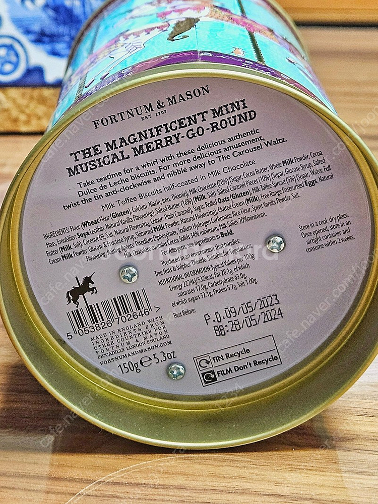 포트넘앤메이슨 회전목마 오르골 틴케이스--3