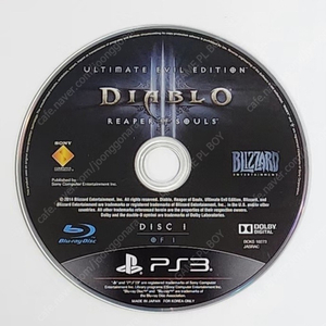 PS3 디아블로3 대악마판 정발 알 CD 12,000원