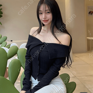 카인다미 오프숄더 빅카라 블랙 새상품