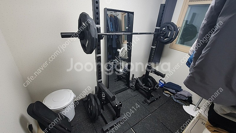 홈짐 분리형랙 플러그피트니스 슬링랙 우레탄원판 20kg...--1