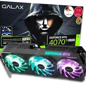 [미개봉] 갤럭시 GALAX 지포스 RTX 4070 Ti SUPER EX GAMER BLACK OC D6X 16GB