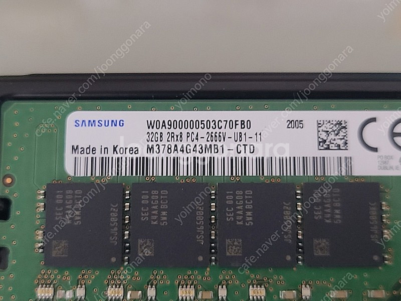 삼성 DDR4 2666 32G 데스크탑 메모리 2개--2