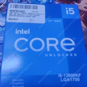 인텔 CPU I5-12600KF 미개봉 새상품 팝니다