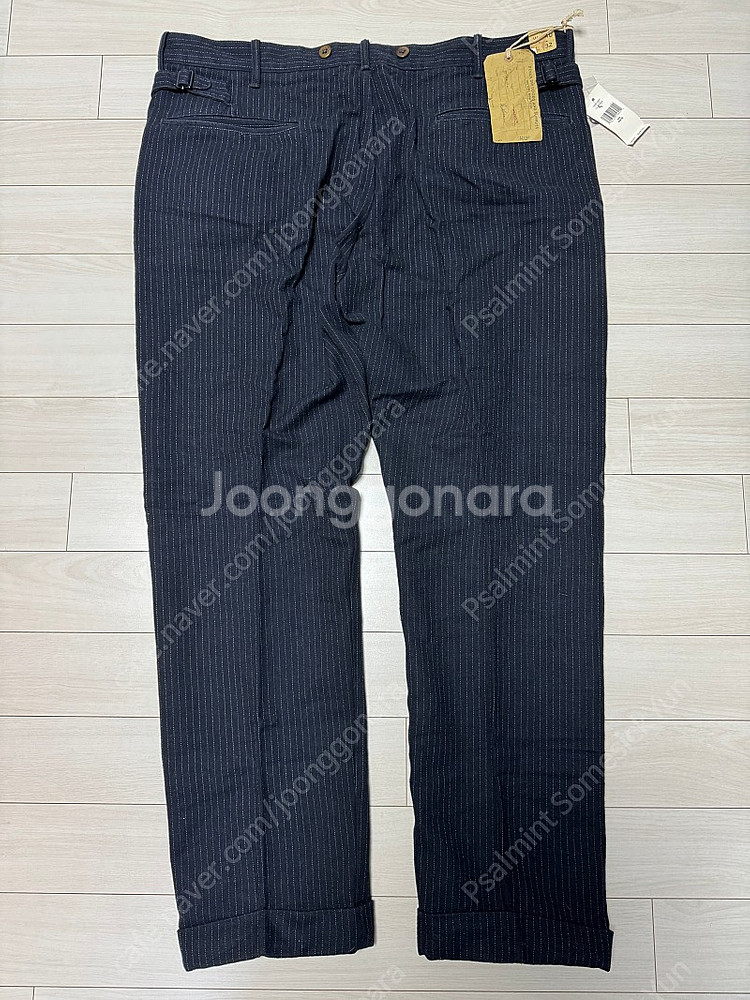 rrl 스트라이프 울 코튼 서스펜더 팬츠 더블알엘 40--1