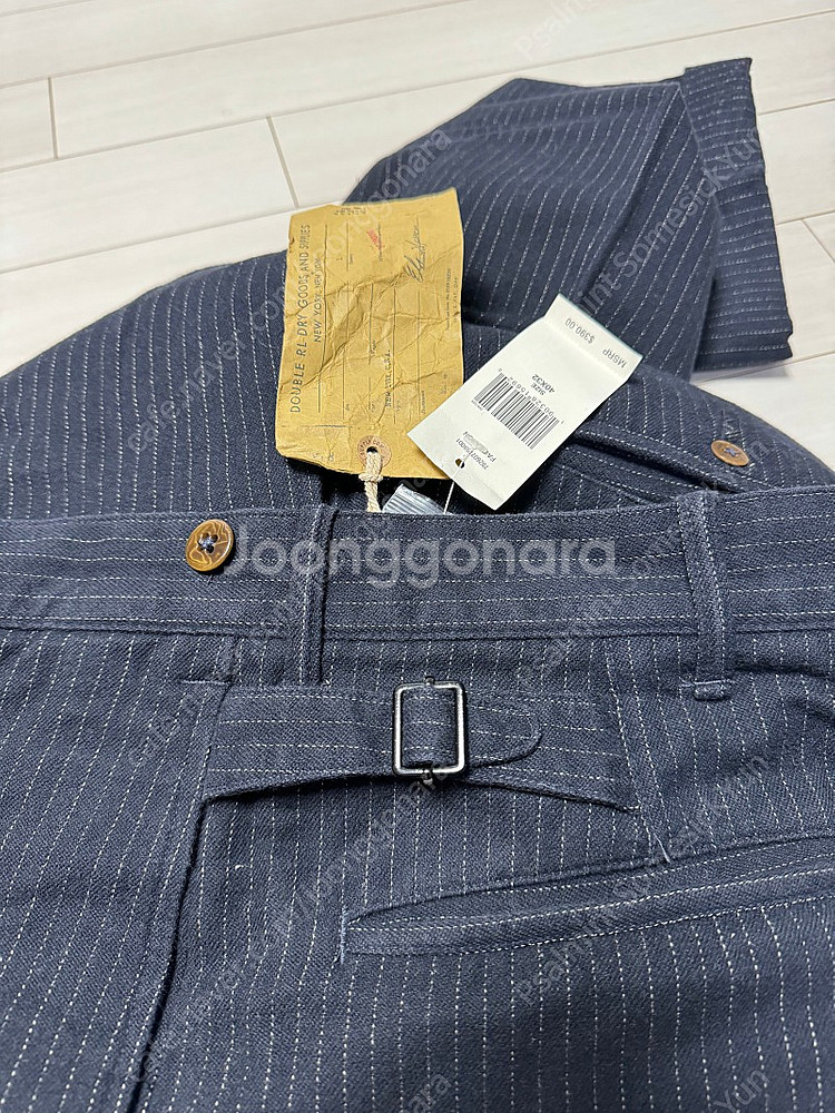 rrl 스트라이프 울 코튼 서스펜더 팬츠 더블알엘 40--2
