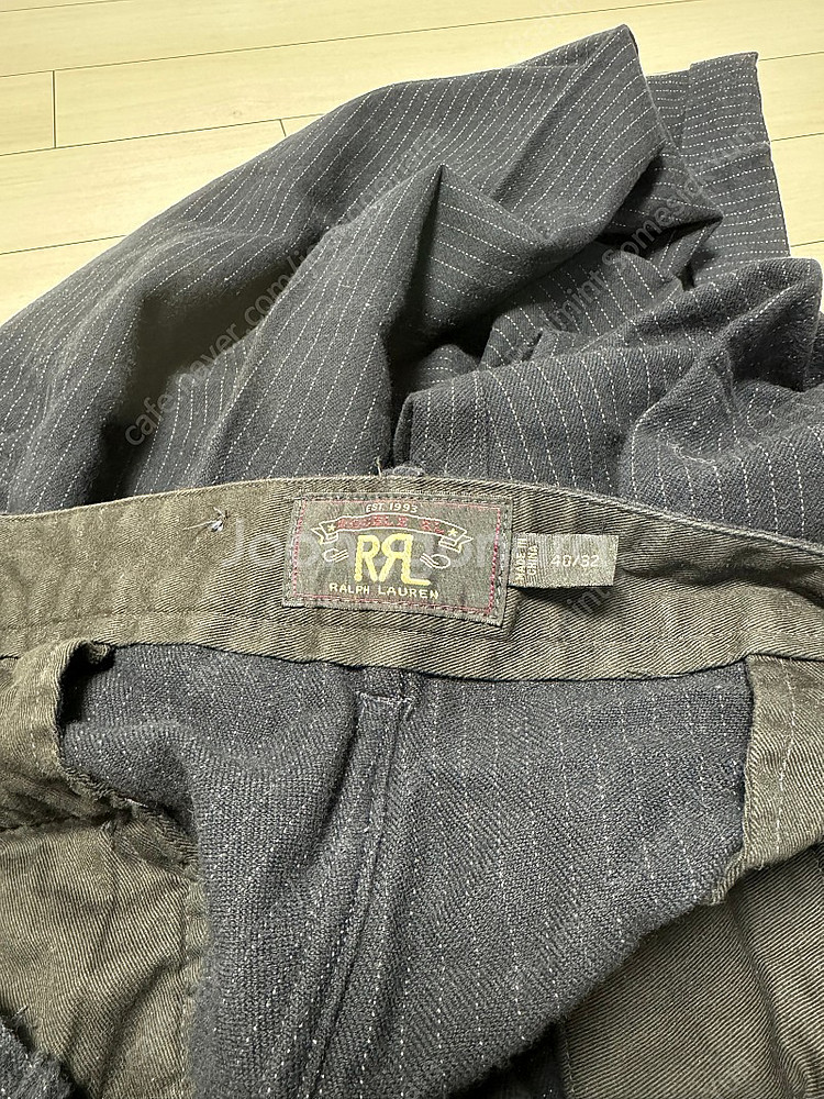 rrl 스트라이프 울 코튼 서스펜더 팬츠 더블알엘 40--3