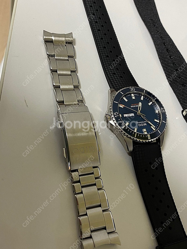 미도 오션스타 200 청판 오토매틱 다이버 시계 풀박스--7