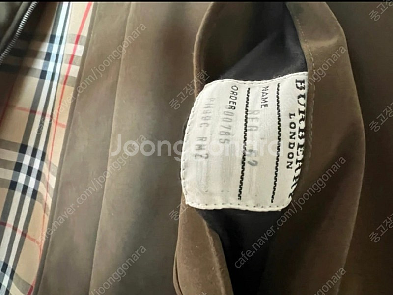 남자 버버리 자켓 52사이즈(100-105)--4