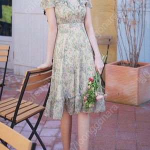 밀크코코아 미니원피스 Amelie dress line.summer flower dress with romantic frill
