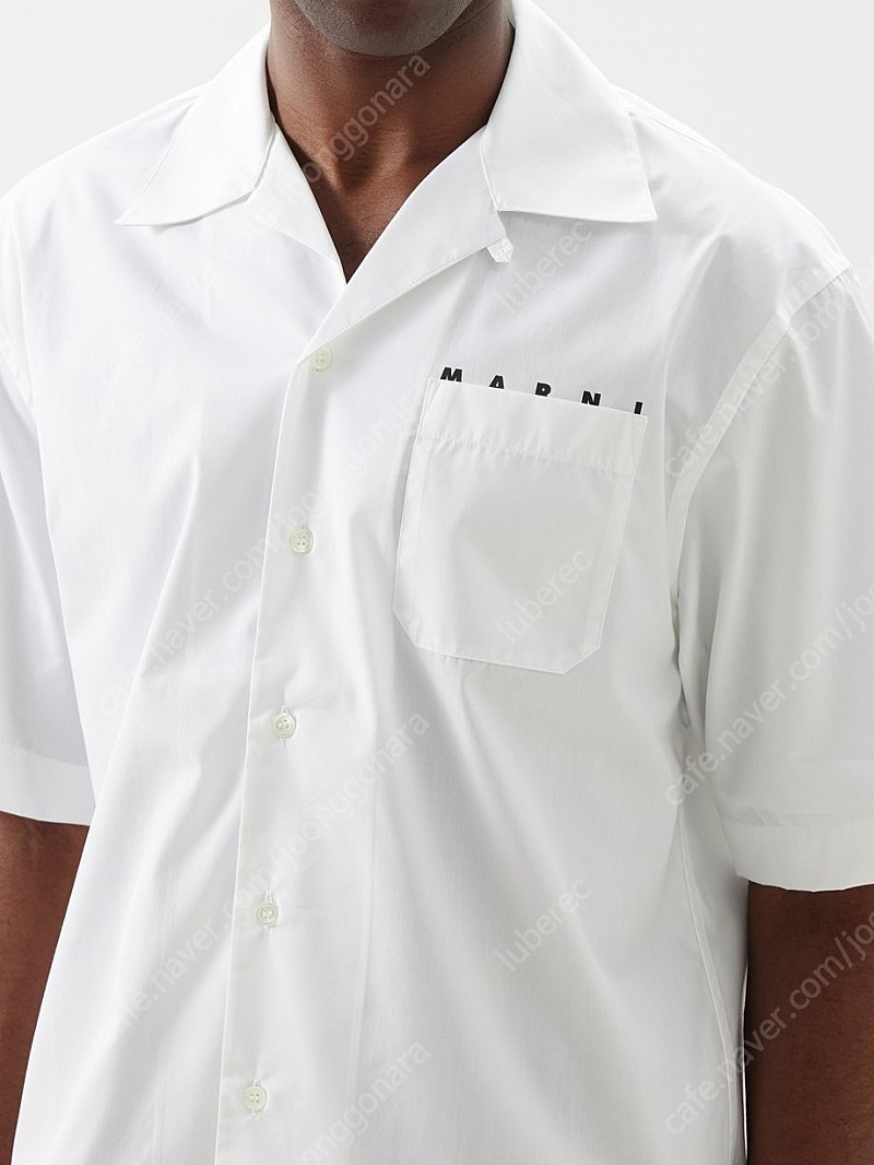 새상품) 마르니 오픈 칼라 볼링 셔츠 46 사이즈 화이트