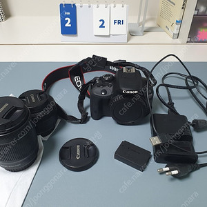 캐논 Canon 100D DSLR 본체 검정색, EFS 18-55mm 렌즈, 50mm 단렌즈 총 2개 렌즈 포함(가방미포함)