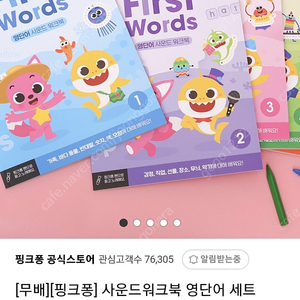 새상품) 핑크퐁 사운드워크북 영단어, 파닉스 총 10권 세트