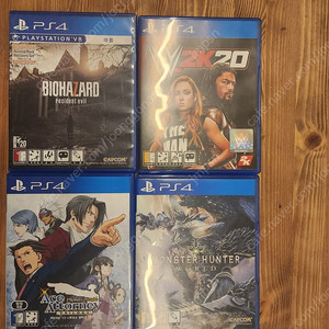 ps4 ps5 역전재판, 바이오하자드7, 몬스터헌터월드, w2k20 팝니다.