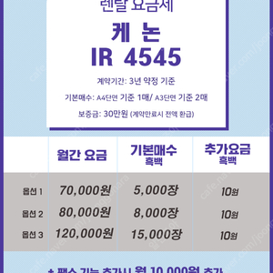 고속복사기 케논 ir4545 a3고속복사기임대 월 7 만원 1670-6977