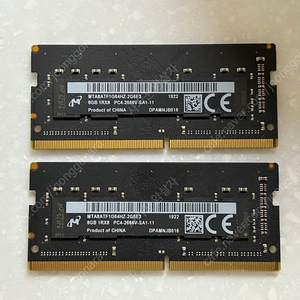 마이크론 노트북 애플 아이맥 램 ddr4 8gb * 2