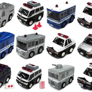 Normal 12-Type Set CHORO Q Police Force 쵸로큐Q 경찰대 일본전국경찰차량 12대 세트 풀백 미니카