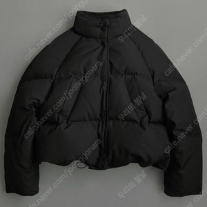 (새상품) 낫띵리튼 숏패딩(cropped string puffer jacket) 블랙 판매합니다.