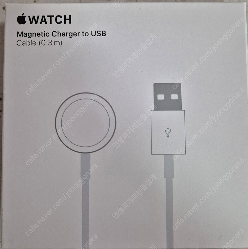 [미개봉품] Apple 애플워치 마그네틱 USB 충전 케이블 (0.3m) 팝니다.