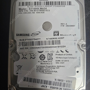 2.5인치 삼성HDD 400기가 팝니다