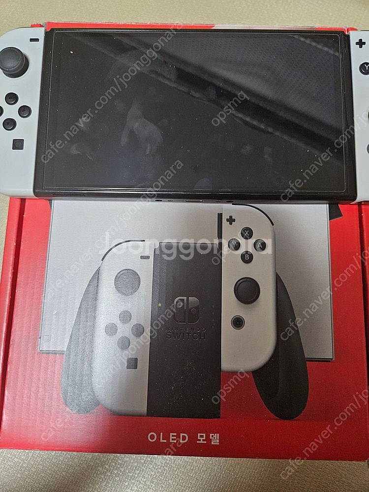 스위치 oled 화이트 풀박 팝니당--0