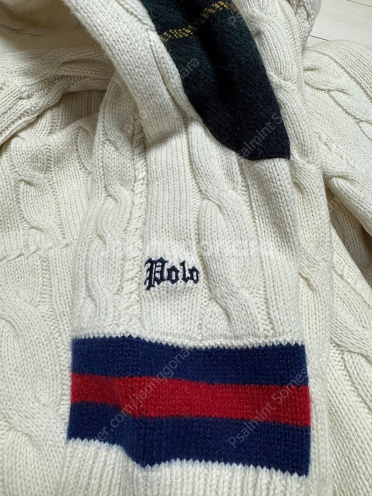 폴로 랄프로렌 크리켓 니트 xl 17fw 패치워크--5