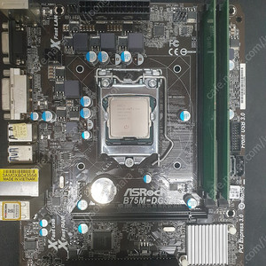 ASROCK B75M-DGS 메인보드, 4GB PC3-12800 X 2개, I5-3570 CPU 세트로 판매합니다.