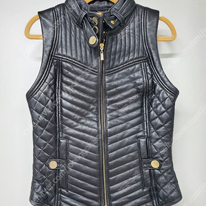 GUESS by marcian 천연 가죽 바이커 vest