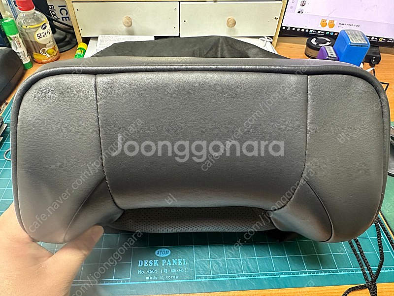 아임반 헤드레스트 나파가죽 모노블랙 2개 판매합니다.--5