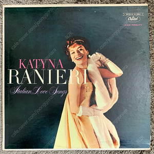 Katyna Ranieri ‎– Italian Love Songs LP 1957모노초반 재즈보컬 칸초네