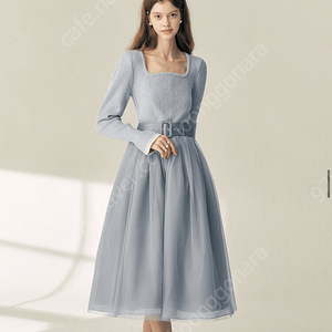 [BAU by Bride and You] MANON Square neck boucle wool knit (Light blue/Black) 판매합니다