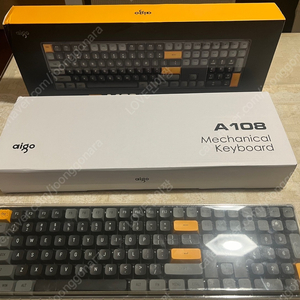 Aigo A108 2.4Ghz USB 무선 블랙 황축 기계식 키보드