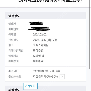 LA다저스vs키움히어로즈 내야지정석c 3루 1장