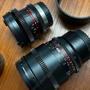 삼양 씨네렌즈 samyang vdslr 12mm t2.2 (mft)/ 85mm t1.5 (mft) 판매합니다