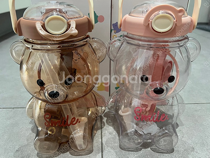 귀여운 1L 곰돌이 물통 개당 9000원 새상품--0