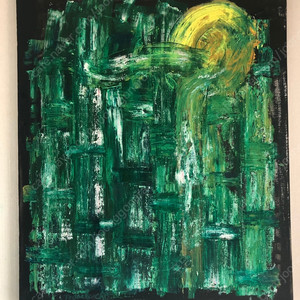 [jodaelo;조대로] 추상화 미술작품 그림액자 인테리어그림 인테리어액자 'Bamboo forest moonlit night(대나무숲)'
