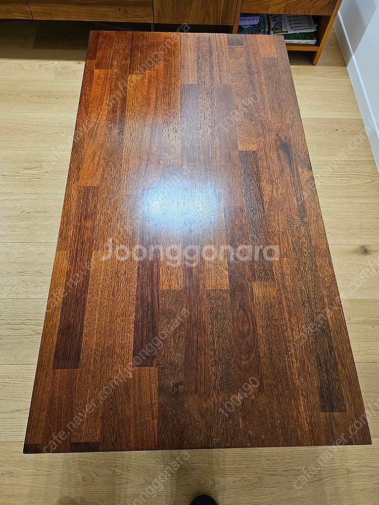 이르베스 멀바우원목 거실 테이블 (평철다리)--2