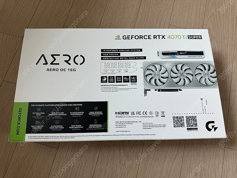 [GIGABYTE] GeForce RTX 4070 Ti SUPER AERO OC D6X 16GB 피씨디렉트 미개봉 ...--1