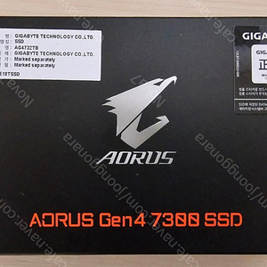 GIGABYTE AORUS Gen4 7300 M.2 NVMe SSD 제이씨현 (2TB) 미개봉 판매