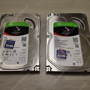 씨게이트 아이언울프 2TB 하드 x 2개 (seagate ironwolf hdd)