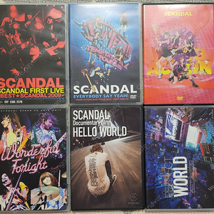 Scandal 스캔들 콘서트 . 다큐. 뮤비클립등 DVD 팝니다